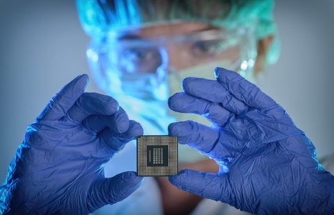 chip worker holding chip chip worker