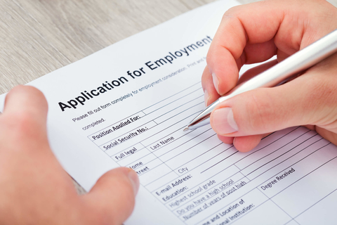 Job application Filling out job application