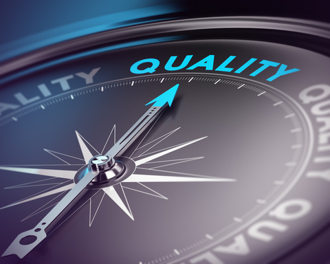 Quality Compass CREDIT: Getty/Olivier Le Moal A compass pointing to the word "quality."