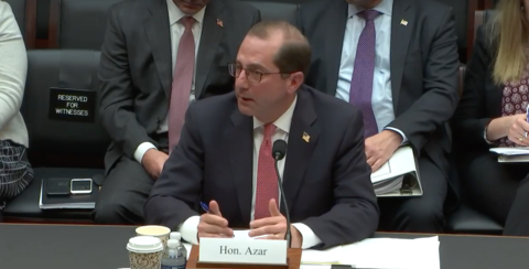 Alex Azar testifying Alex Azar testifying