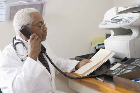 Doctor on phone/fax Doctor on phone/fax