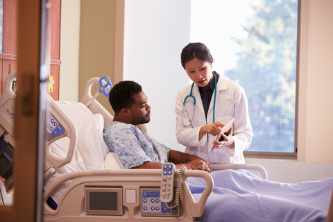 hospital doctor with patient hospital doctor with patient