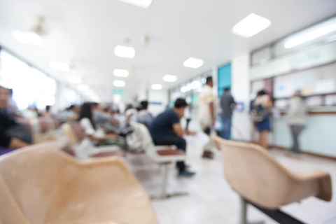 Patients hospital clinic physician office emergency room urgent care waiting wait times (Getty/SuwanPhoto) Patients in a hospital waiting room