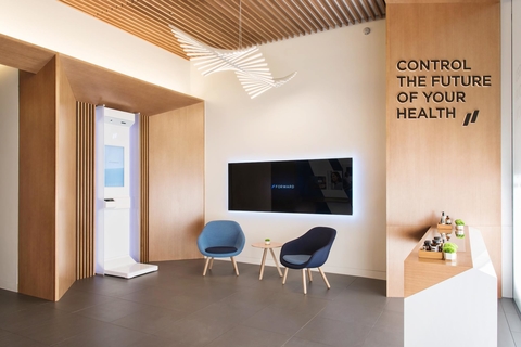 A look at a lobby inside a Forward primary care office