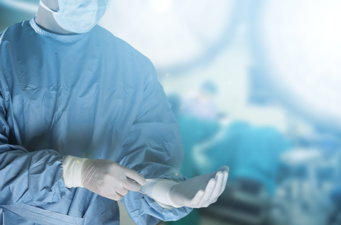 PPE A healthcare worker donning personal protective equipment