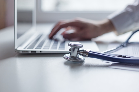 Doctor on computer Doctor on computer