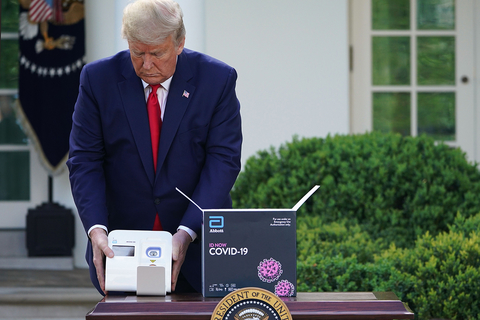 Trump Abbott Getty Trump Abbott test