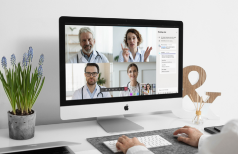 Andor Health a doctor conducts a virtual visit on a computer