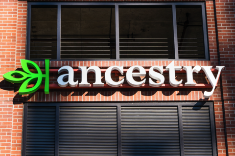Ancestry An image outside Ancestry.com's headquarters.