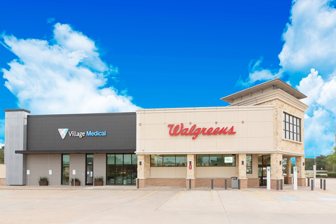 Walgreens VillageMD primary care clinics an exterior photo of a Walgreens store with Village Medical clinic next door