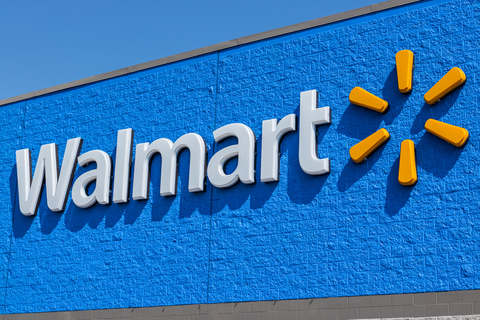 Walmart The sign at the front of a Walmart store