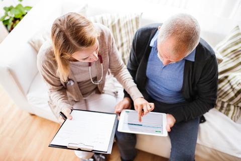 Doctor and patient Doctor and patient with heldheld device