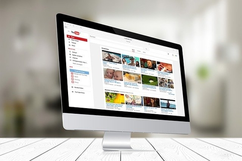 YouTube landing page A computer monitor displaying YouTube's site