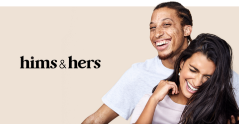 Hims & Hers Hims & Hers wellness branding with a man and a woman