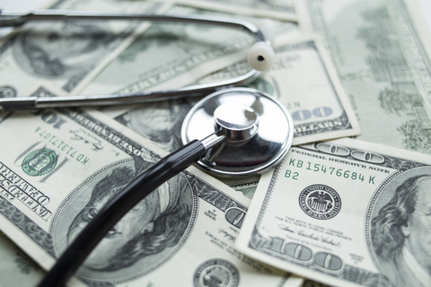 venture capital investment Stethoscope on dollars