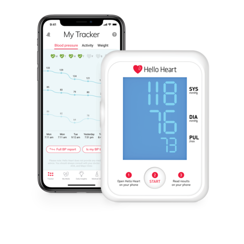 Hello Heart app Hello Heart app on a smartphone screen