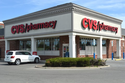 The front entrance of a CVS Pharmacy