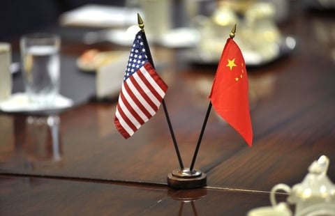 U.S. china flags