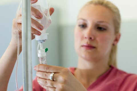 Infusion (Getty/fotografixx) Nurse about to give an infusion