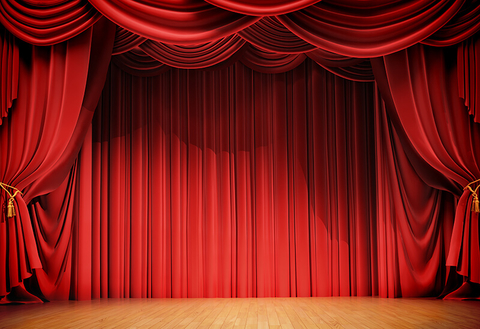 theatre stage with red curtains // Photo by cosmin4000/iStock/Getty Images Plus/Getty Images theatre stage with red curtains