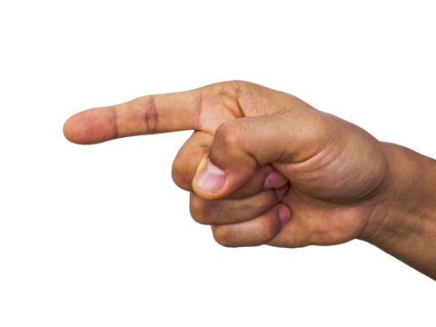 pointing finger pointing finger