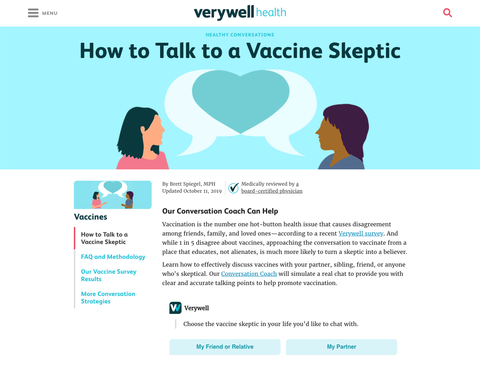 Verywell Healthy Conversations campaign Verywell Healthy Conversations campaign