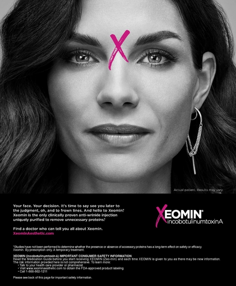 Merz ad for Xeomin Merz ad for Xeomin
