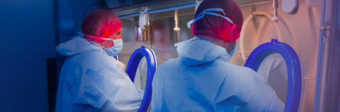 PCI Pharma Services laboratory workers