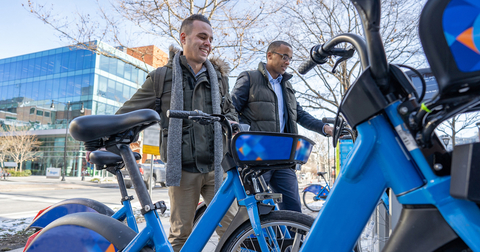 Biogen employees on bikes/fossil fuel plan announced Biogen employees on bikes/fossil fuel plan announced
