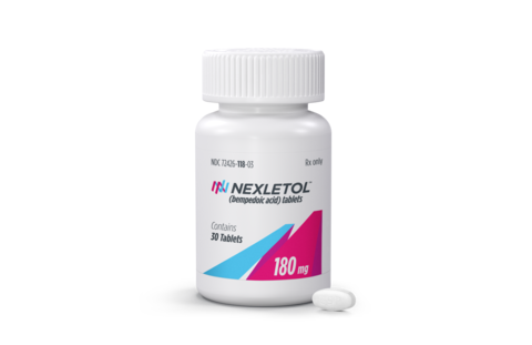 Esperion cholesterol med Nexletol bottle Esperion cholesterol med Nexletol bottle