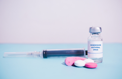 Remdesivir A bottle and syringe that include a dose of remdesivir