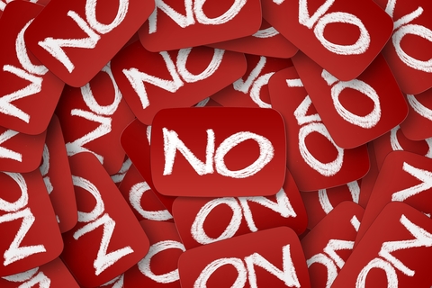 Rejection Lots of 'nos'