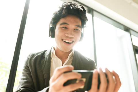 Watching video on smartphone Watching video on smartphone