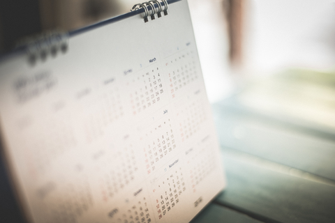 Calendar deadline Blurred calendar