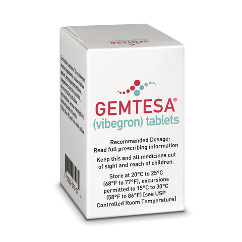 Urovant Sciences overactive bladder med Gemtesa product shot Urovant Sciences overactive bladder med Gemtesa product shot