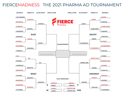 FierceMadness DTC pharma ad contest 2021 - Elite Eight FierceMadness DTC pharma ad contest 2021 - Elite Eight