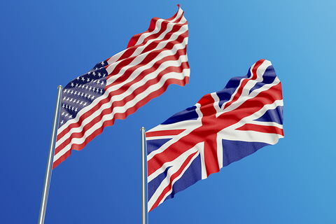 United States and United Kingdom flag United States and United Kingdom flag