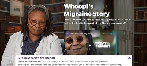 Biohaven Nurtec ODT Whoopi Goldberg ad Biohaven Nurtec ODT Whoopi Goldberg ad