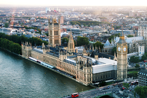 Big Ben and Houses of Parliament On River Thames in London Big Ben and Houses of Parliament On River Thames in London