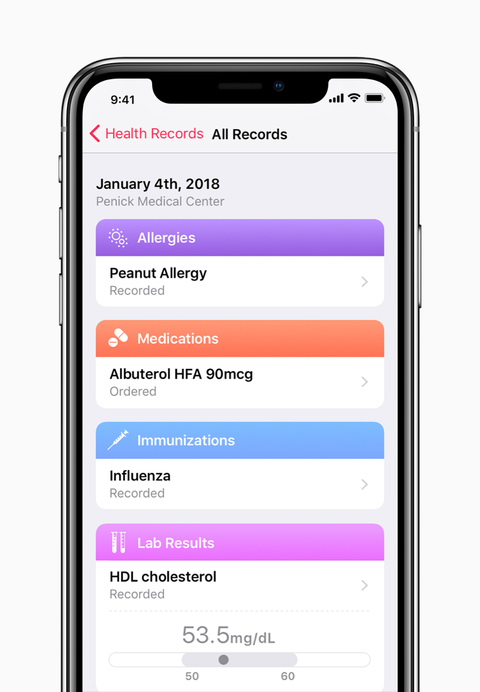 Apple new Health Records Apple new Health Records