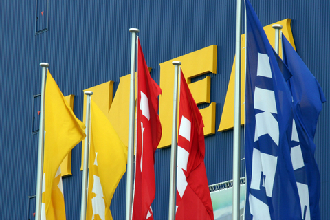 Ikea Toshihiro Oimatsu / CC BY 2.0 exterior of Ikea store with flags
