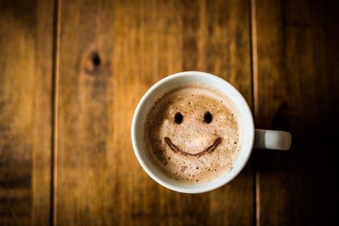 Coffee with smiley face