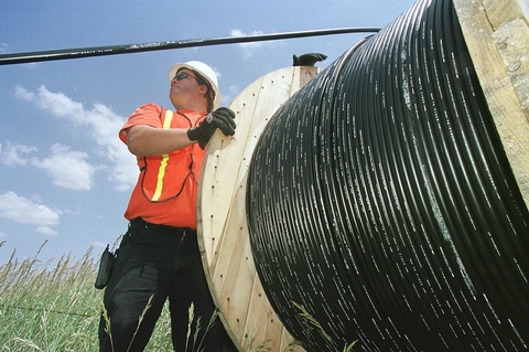 Fiber broadband construction fiber reel