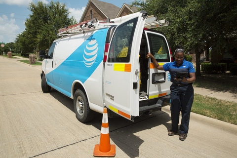 AT&T technician ATT technician van