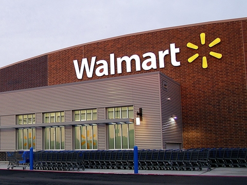 Walmart building with logo Walmart building with logo