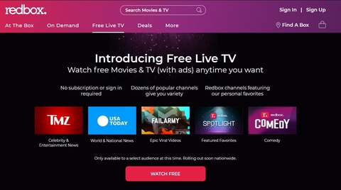 Redbox Free Live TV Redbox Free Live TV