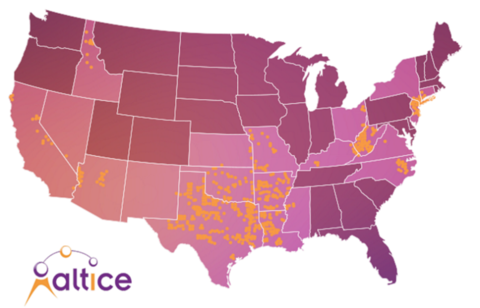 Altice USA footprint (Altice USA) Altice USA's footprint