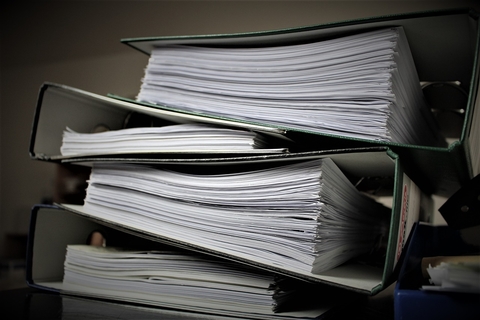 Files with paperwork Files with paperwork