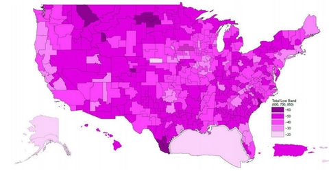 T-Mobile low-band spectrum holdings 600 MHz and 700 MHz (T-Mobile) T-Mobile low-band spectrum holdings 600 MHz and 700 MHz (T-Mobile)