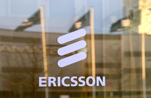 Ericsson logo on building Ericsson logo on building